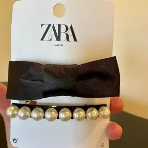 Zara | Accessories | Nwt Zara Minimalist Pearl And Bow 